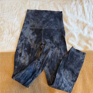 Lululemon Athletica Black Tie-Dye Leggings